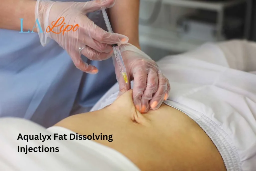 woman having fat dissolving injections Leicester in the stomach