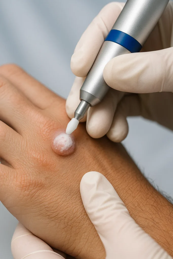example of wart removal Leicester using cryopen