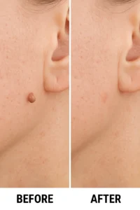 Skin tags removal Leicester before and after