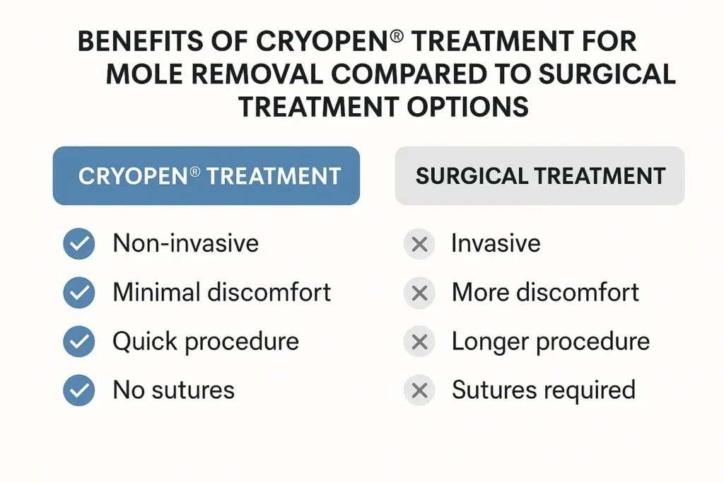 Benefits of facial mole removal Leicester - call our team today to book a consultation