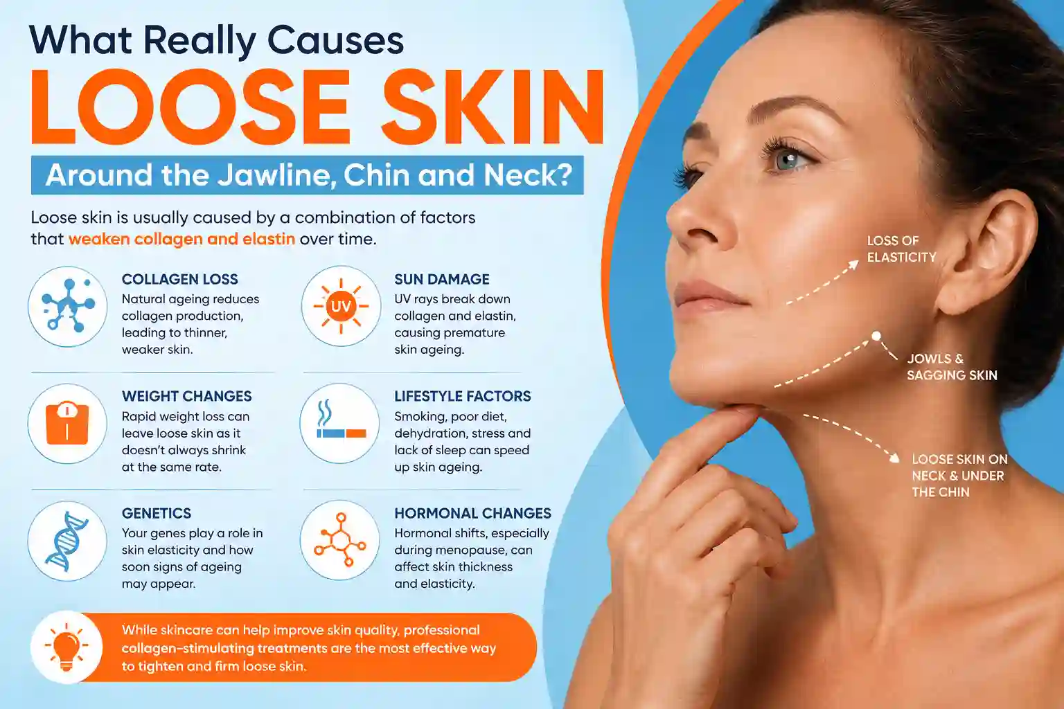 What Really Causes Loose Skin Around the Jawline, Chin and Neck Leicester?